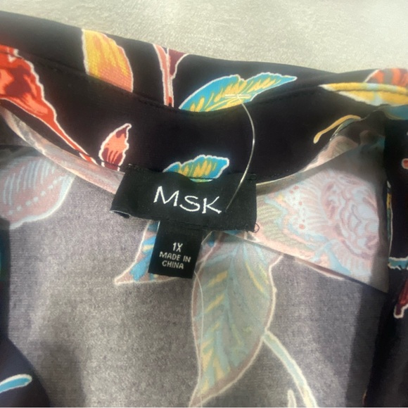 MSK Floral-Print Wrap Midi Dress - Picture 6 of 6